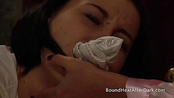 naughty czech pawg maid submits to lesbian bdsm orgasm