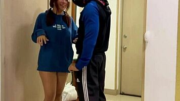 Angel Cruz and Celeste Alba Tempt Delivery Boy