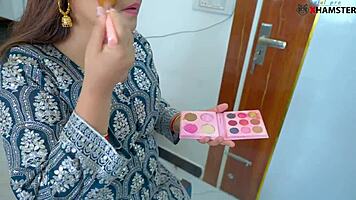 Newlywed wife screams loud in painful moaning 69 fuck