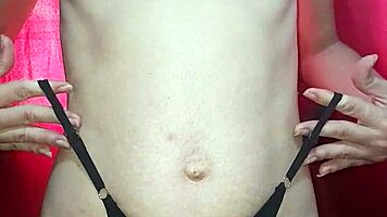 Petite Teen Amateur Rubs Tiny Natural Tits Masturbating