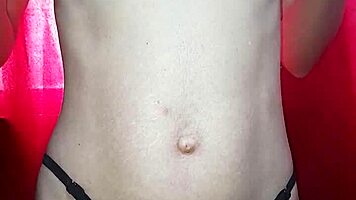 Petite Teen Amateur Rubs Tiny Natural Tits Masturbating