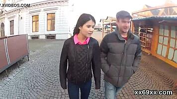 Boyfriend Helps Ream Virgin Nympho Hymen!