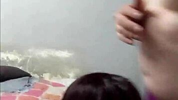 maid kneels for boss thrill then bent over surprise