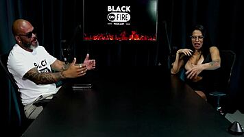 safada strips teases huge tits explains porn life then gets wild on sheer red