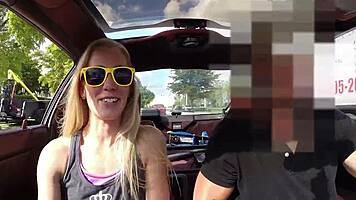 Young Amateur BACKROOM BLOWJOB Leads to Hard DOGGY POUNDING