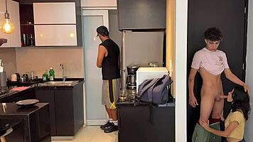 Hey, horny Latina neighbor craves hard pounding in front of her man 😈🔥