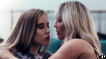 cowardly dude offers up hot reluctant blonde teen tasha reign to furious boss for licking and fingering