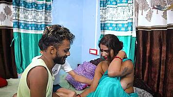 Desi housewife bends over for rough hardcore pounding by servant alone