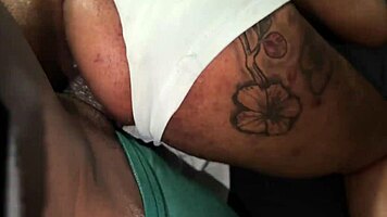 Stepsis spreads wide for massive black cock stuffing her tight hole