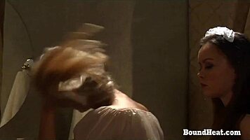 yo new curvy maid submits to lesbian mistress bdsm big ass whipping