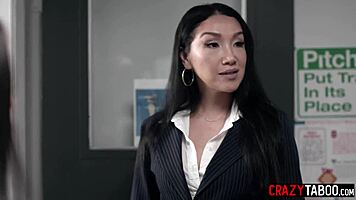 petite asian kimmy kimm gets fingered licked by naughty lesbian boss