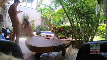 Young Mexican beauty films amateur video chasing wild orgasm fantasy