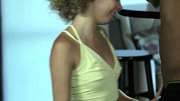 Petite blonde babysitter allie addison chokes on isiah maxwell's massive bbc