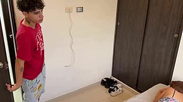 sharing a bed with sexy latina milf turns into hidden orgasm fantasy