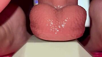 TINY REDHEAD Rides HUGE Fence Post COCK To Juicy Orgasm!