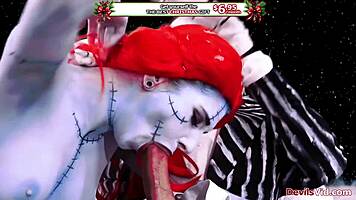 Joanna Angel Deepthroats Big Cock in Nightmare Before Christmas XXX Parody