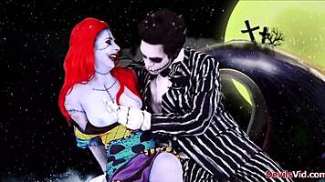Joanna Angel Deepthroats Big Cock in Nightmare Before Christmas XXX Parody
