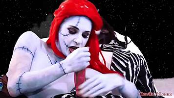 Joanna Angel Deepthroats Big Cock in Nightmare Before Christmas XXX Parody