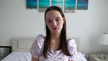 18yo dakota sucks and fucks for massive facial cumshot