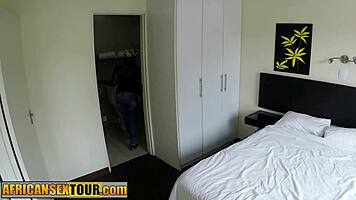 big ass angolan maid takes deepthroat face fucking sloppy black oral pounding