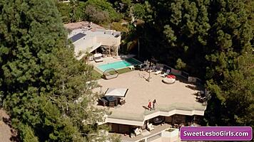 teen lesbians aiden ashley and goth charlotte share tender outdoor kisses