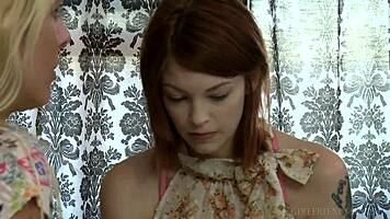 Bree Daniels and Cherie Deville scissor lick to fiery lesbian orgasms