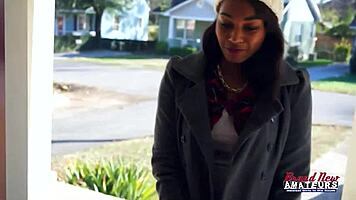 Skylar squirts wildly rubbing shaved pussy with hitachi wand