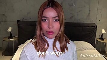 curvy latina rides boyfriend cock hard on bed sneaking