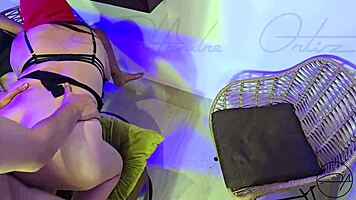 hotwife takes rough creampie while girlfriend watches pov handjob