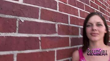 michelle's petite tatted body flashes shaved pussy in risky public spots?