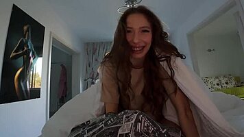 Morning Wakeup Kisses Turn Into Deepthroat Under Hot Sheets