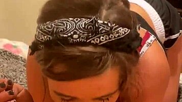 did she suck balls first then swallow every drop of cum?