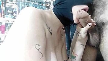 argentinian latina with big tits and ass slurps fat long monster cock