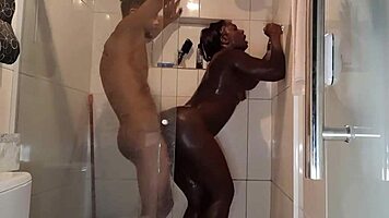 fernanda chocolatte bares her wet ebony pussy for baiano's raw creampie pounding 😈