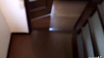 Curvy Japanese teen seduces classmate for creampie