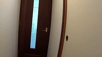 Curvy Japanese teen seduces classmate for creampie