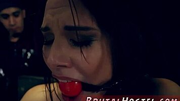 Mom's feet bound for worship in rough machine punishment with pals