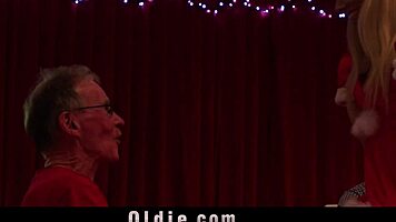 Nesty's Christmas Orgy Swallows Eight Old Cocks