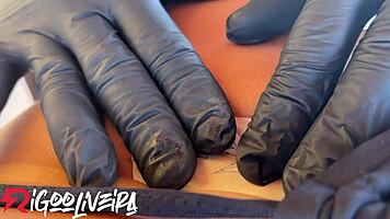 Blonde Pays Tattoo With Tight Pussy Action