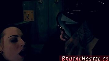 Mom's feet bound for worship in rough machine punishment with pals