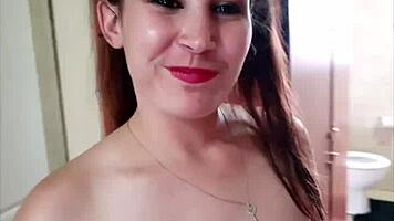 Lipstick Slut Sucks Cock Face Fucked