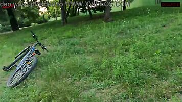 hey babe, wanna watch us lick wet pussies outdoors?