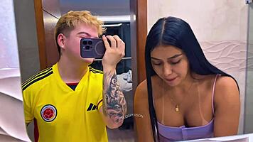 Alone Home Horny Stepsis Netflix Turns Into Wild Creampie Ride