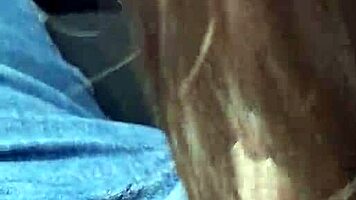 thick german babe slurps cock in public car swallows every drop