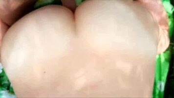 nata sweet risks real creampie sex in dangerous public forest