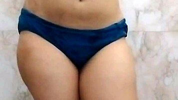 Big boobs girlfriend teases with fingering and dirty talk in bathroom hd homemade.