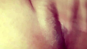 Ex-girlfriend fingers tight pussy soaking wet while stroking small cock nearby