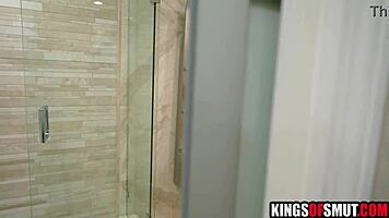 Peeping guy caught fucks brunette milf hard