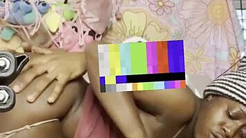 Petite Ebony Takes Big Black Cock on Casual Couch Fuck