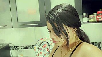 lover can't resist mia montiel's ass in kitchen pound